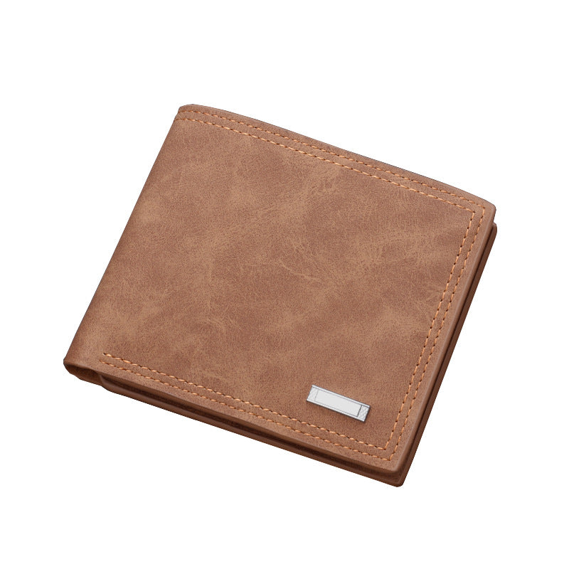 Men's Short Wallet - Leather Wallet with Multiple Card Slots