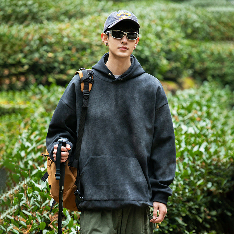 Men's Hot Washed Hooded Sweatshirt