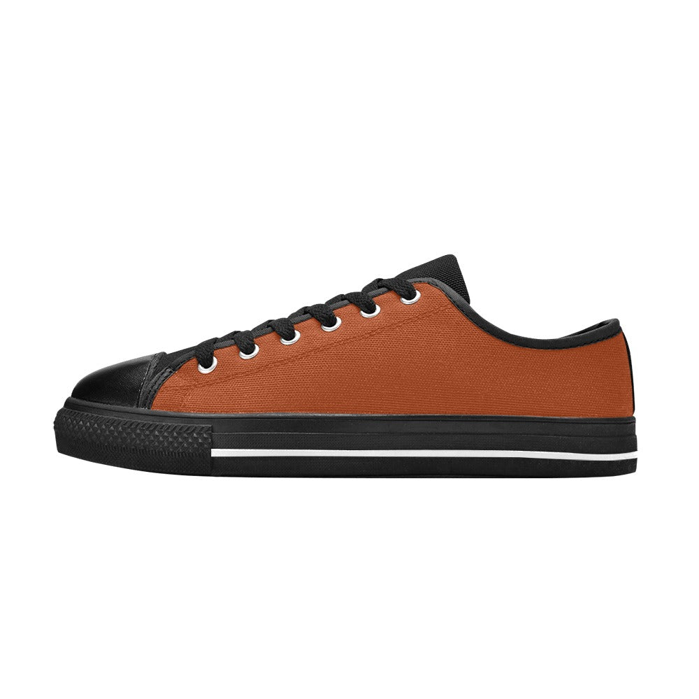 Canvas Low Top Men's Shoes - Burnt Orange