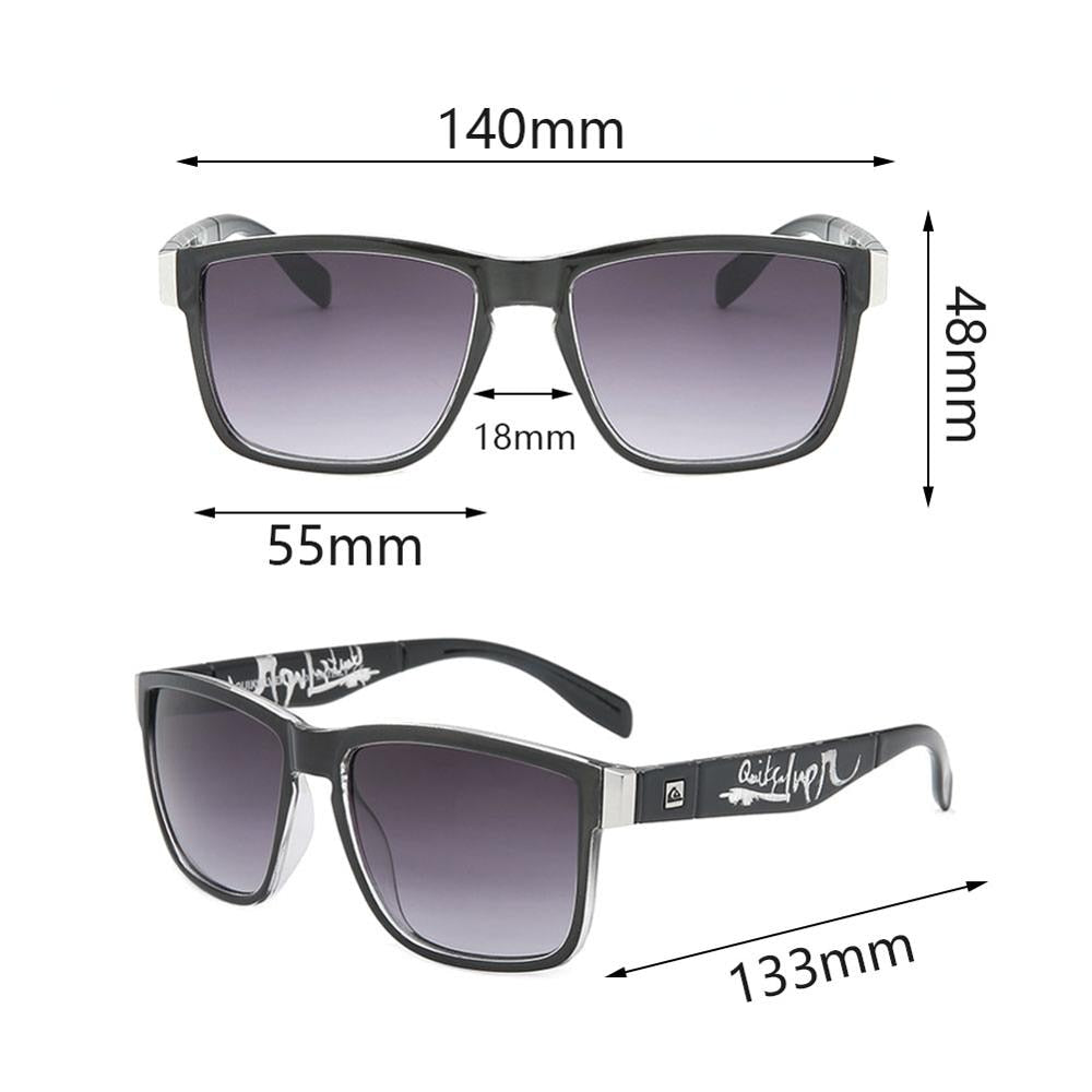 Photochromic Wrap Square Sunglasses UV400 Retro Decorative Pattern