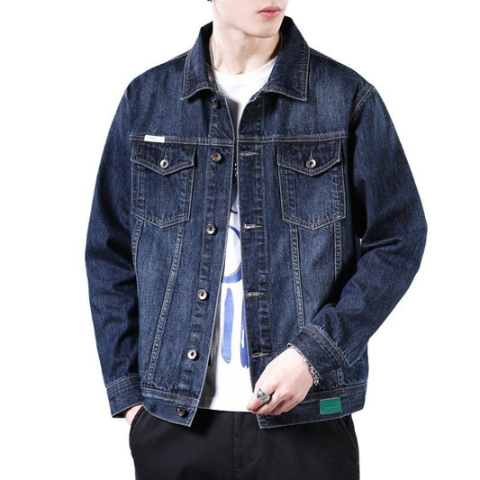 Men's  Solid Color Casual Denim Jacket - Couples Style