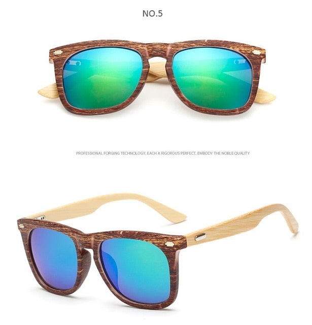 Rectangle Bamboo Wood Sunglasses