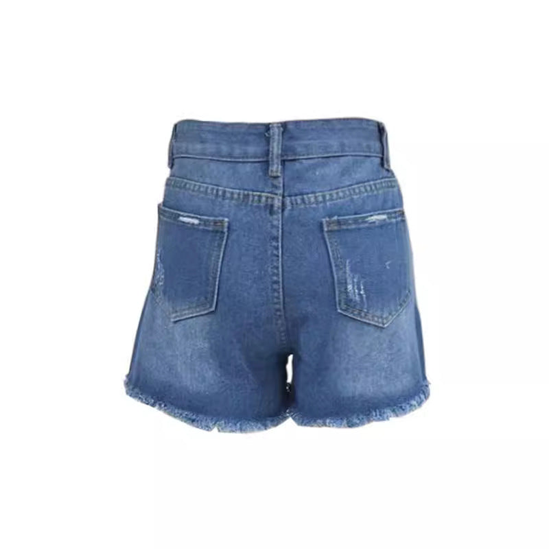 Japanese Denim Fringed Shorts, Casual Fit