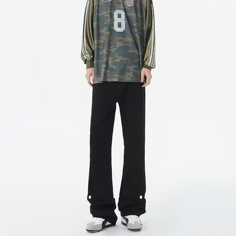 High Street Micro Flared Loose Casual Pants