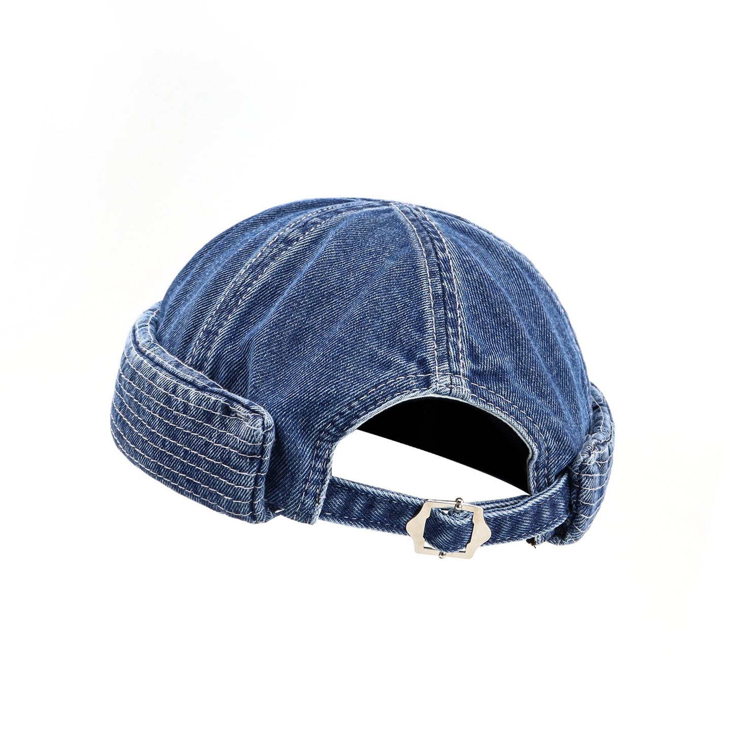 Washed Denim Melon Skin Hat - Trendy Unisex Sailor Hat