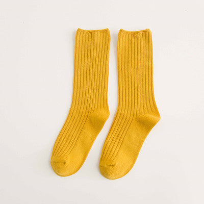 Striped Cotton Socks Retro Style