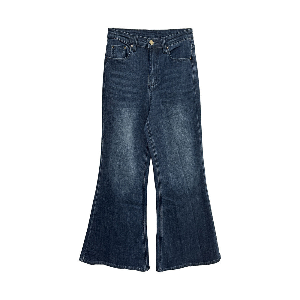 Flared Denim Pants for Women - High Street Wide Leg Long Pants