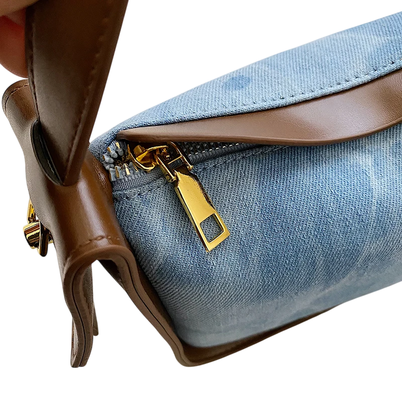 Women's Leather Handbag - Large Capacity Denim Shoulder Bags