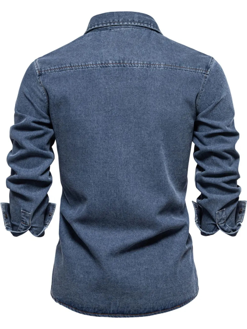 Men's Snap Down Long Sleeve Denim Shirt