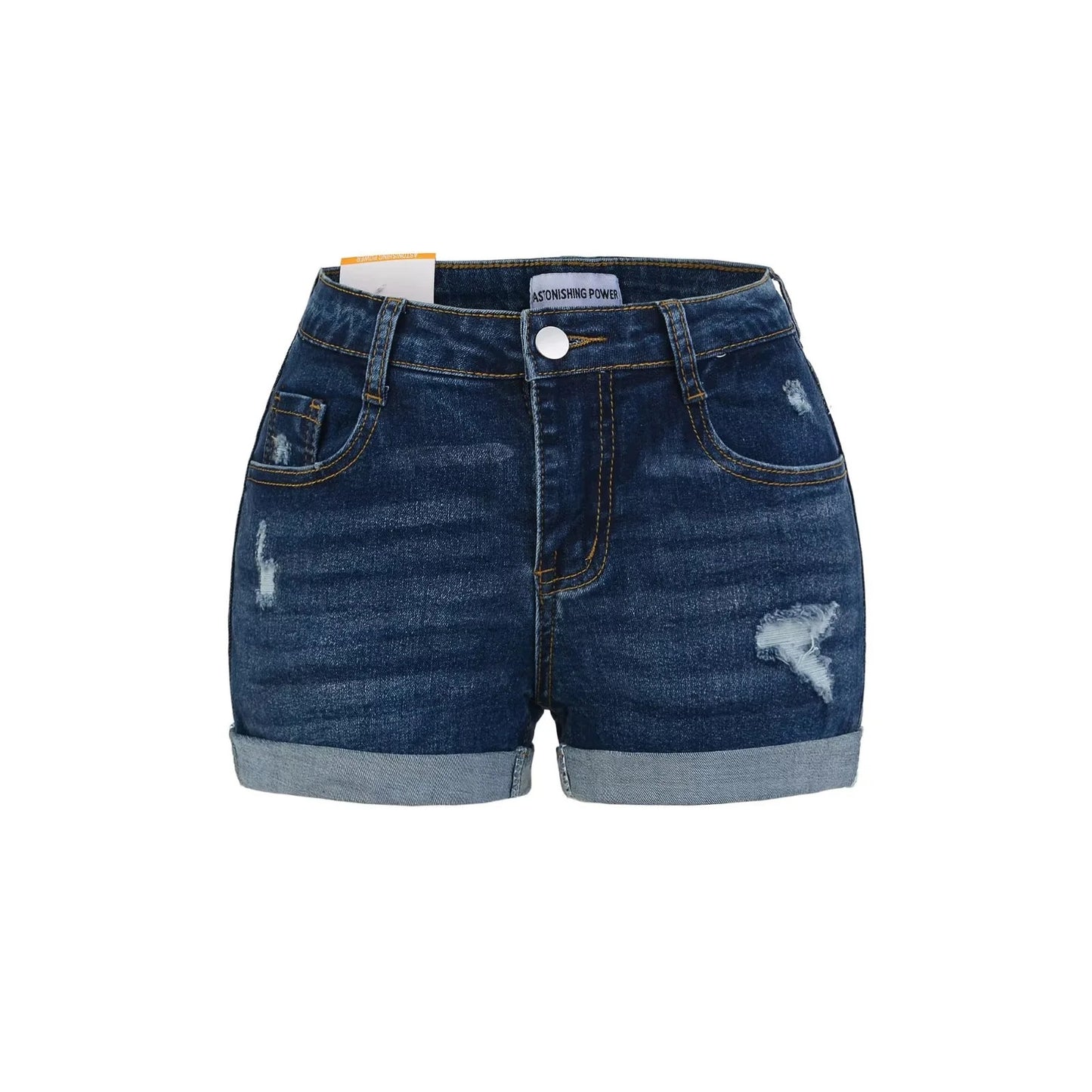 Slim Fit Elastic Worn-Out Hip Hugging Pants