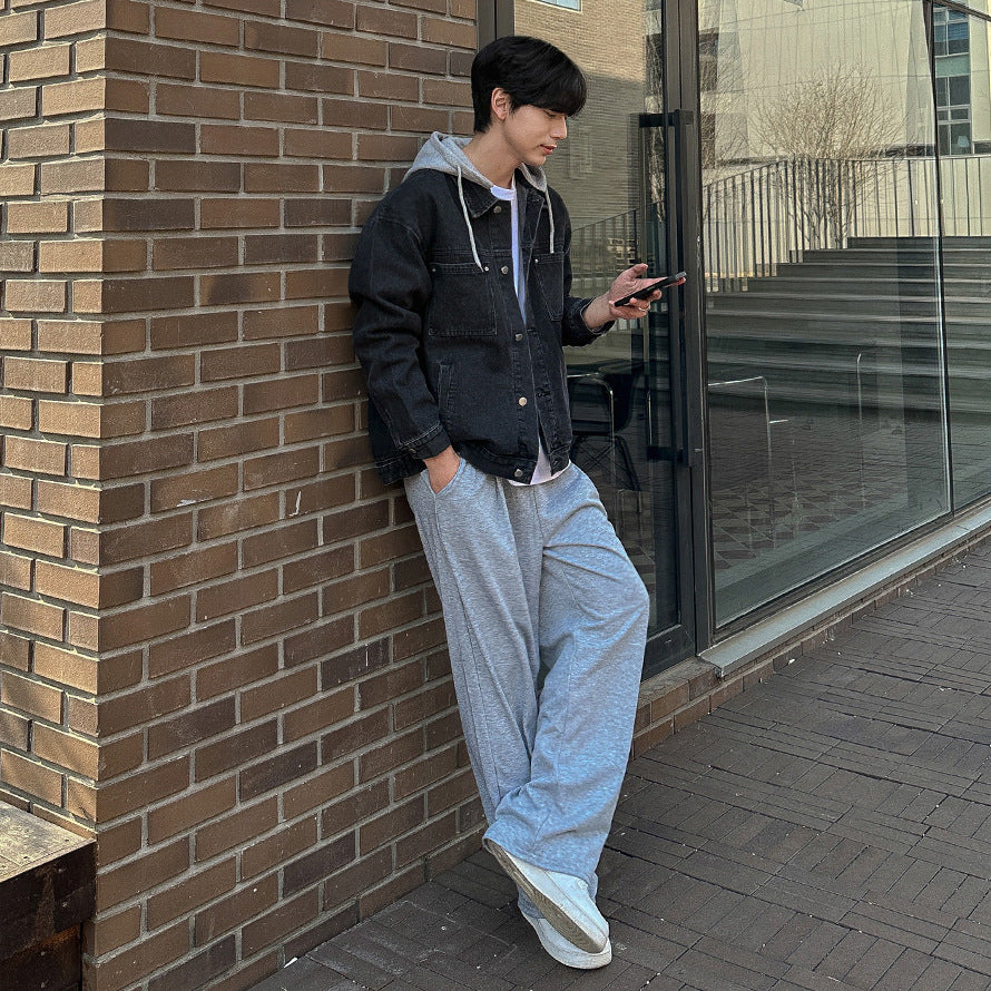 Casual Men's Hooded Denim Jacket