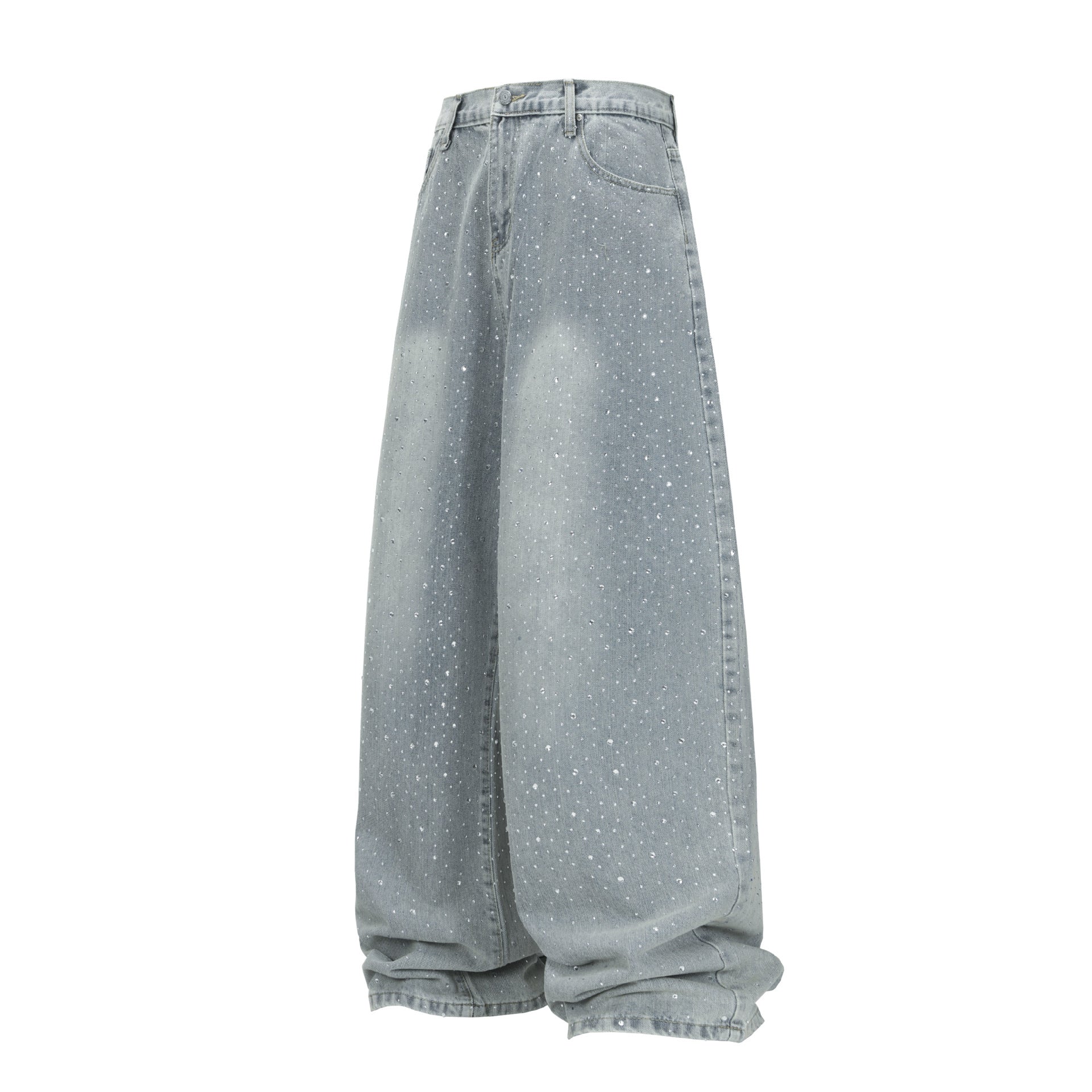 Heavy Industry Hot Stamping Wide Leg Jeans