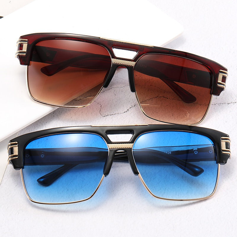 Men's Transparent Frame Sunglasses With Lightweight AC Lenses
