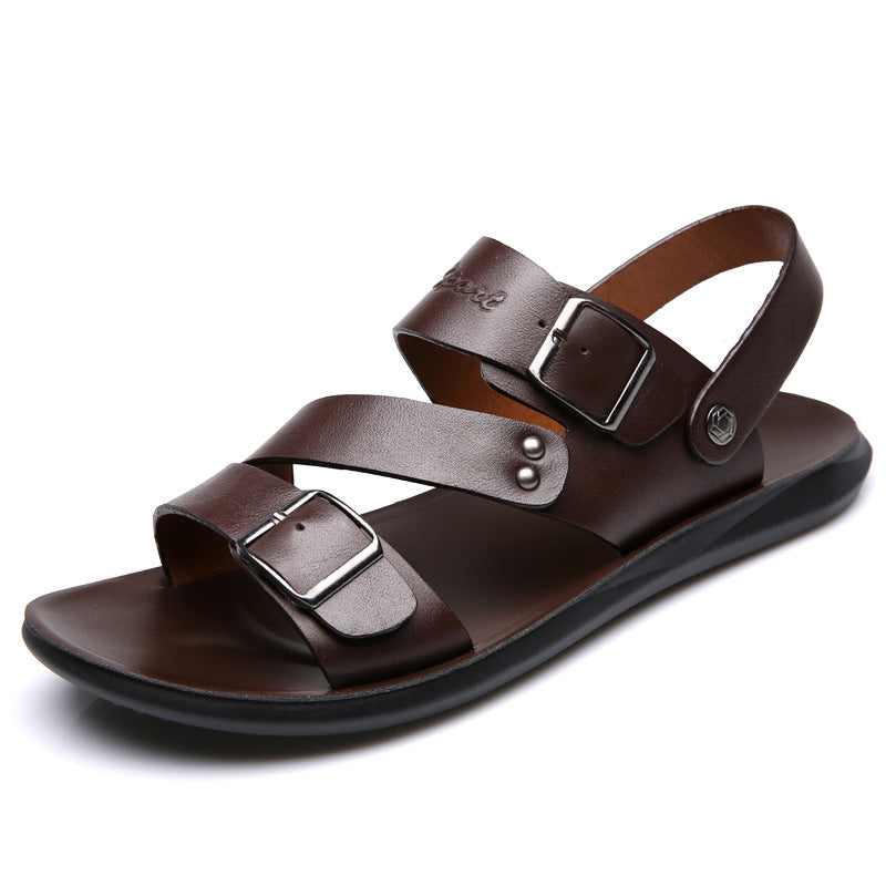 Large Size Sandals for Men - Cool Beach Shoes and Dual-Use Slippers