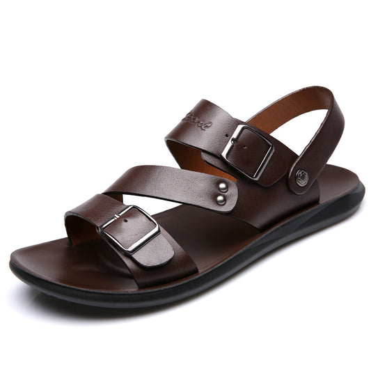 Large Size Sandals for Men - Cool Beach Shoes and Dual-Use Slippers