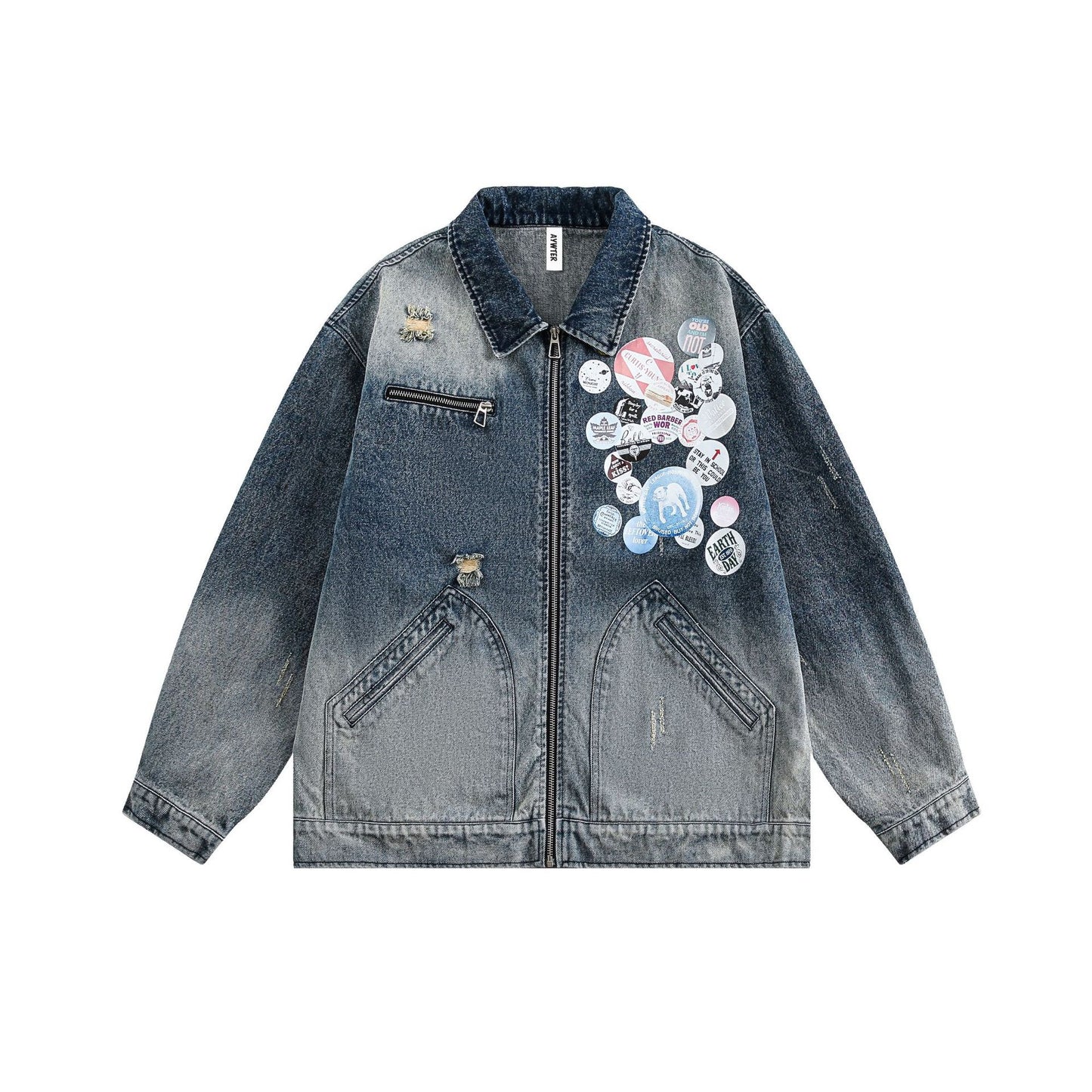 Color Changing Washed Denim Jacket