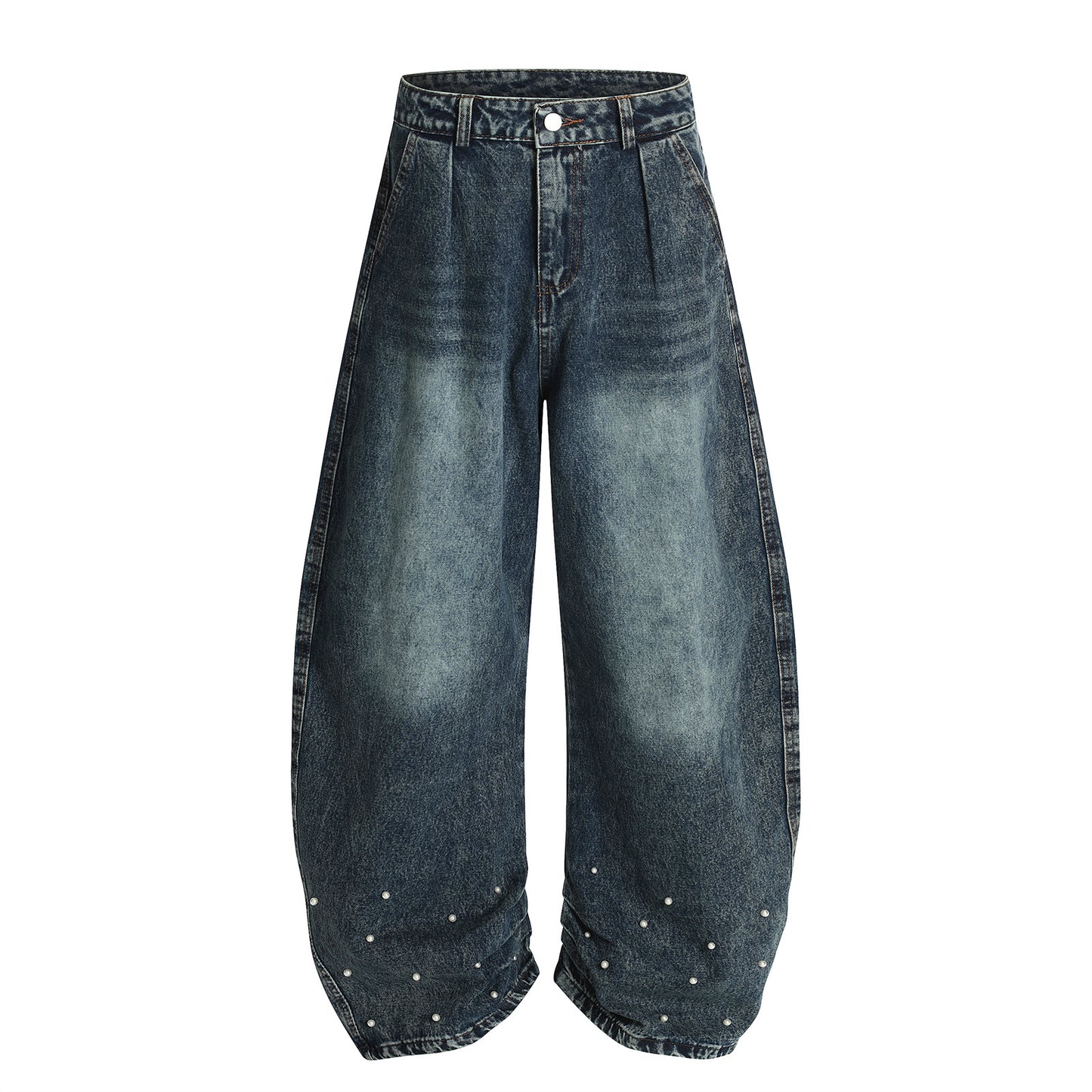 Wash Denim Jeans Wide Leg Pants for Men