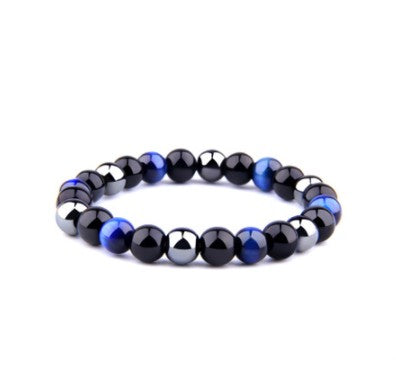Tiger Eye Bracelet - Obsidian Hematite Gemstone