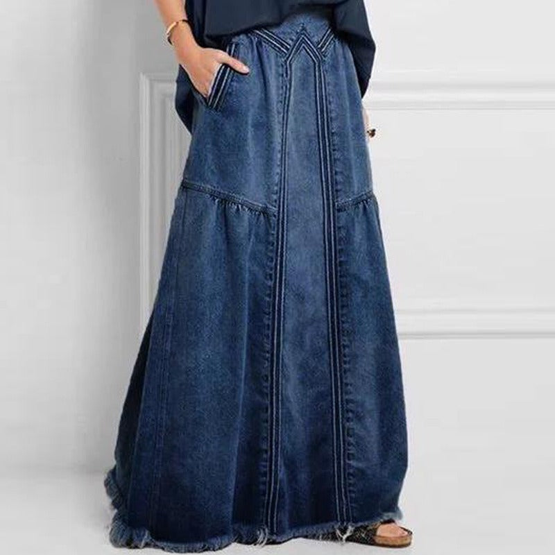 Women's Premium Japanese Denim A-Line Skirt