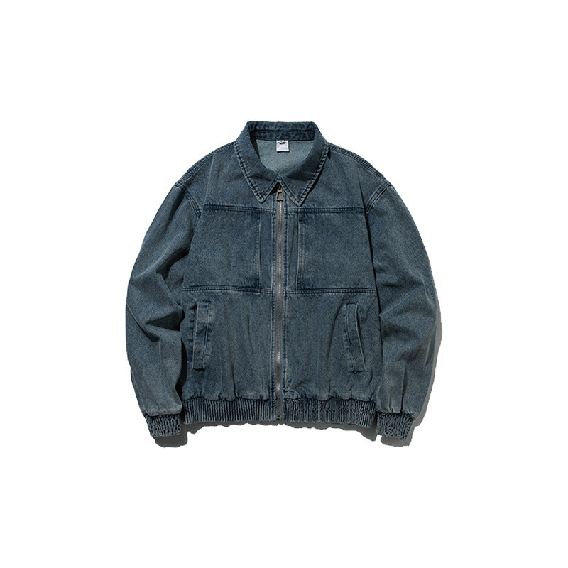 Loose Fit Denim Jacket Casual Coat for Men