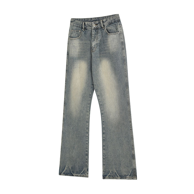 Loose Vibe Flare Jeans for Women in Washed Denim
