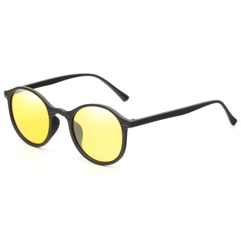 Round Polarized Sunglasses For Men Retro Eyewear UV Protection