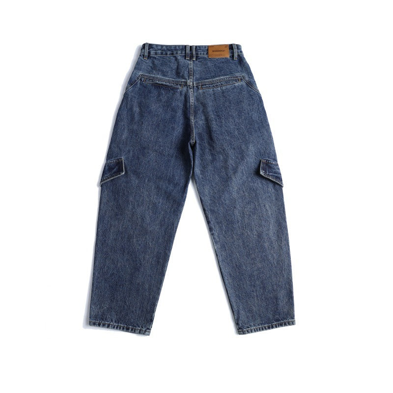 3D Pocket Jeans - Loose Casual Straight Leg Pants