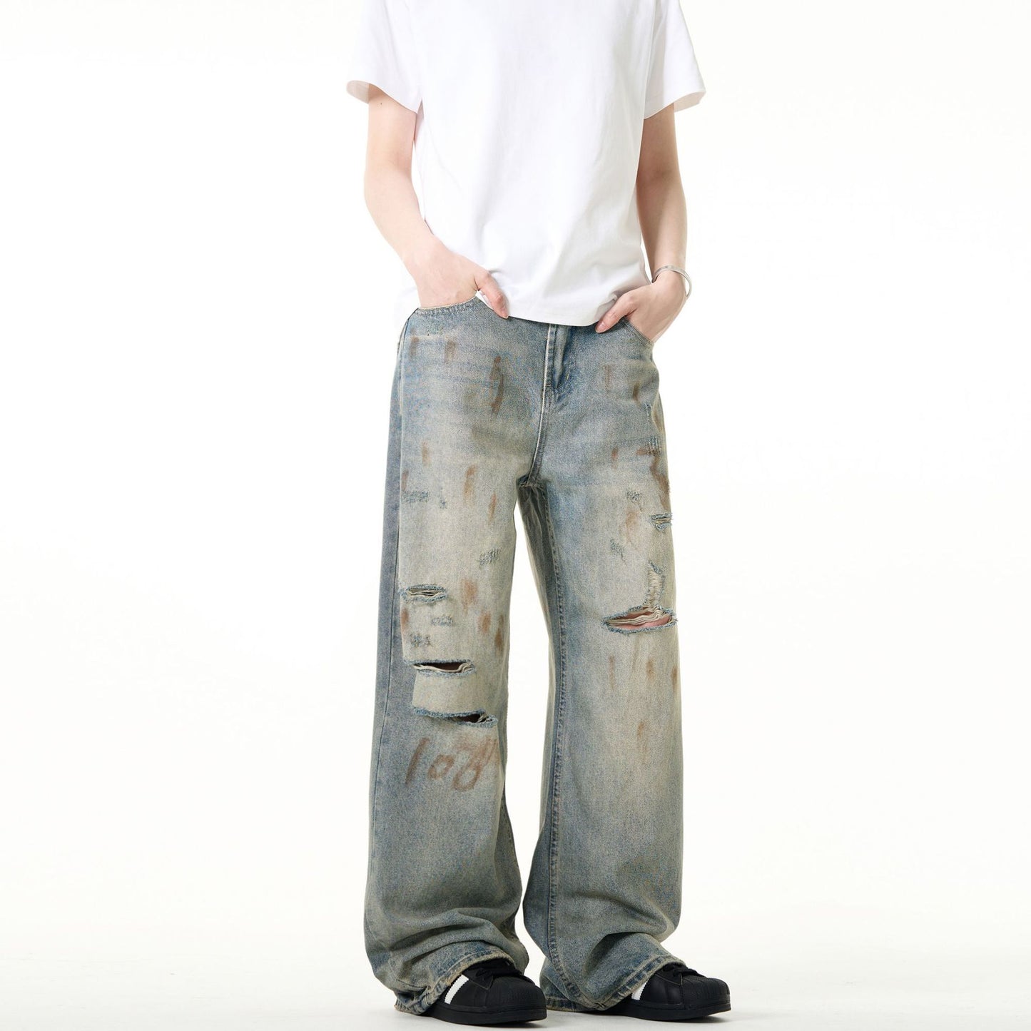 Premium Vintage Ripped Jeans for Men - Summer Collection