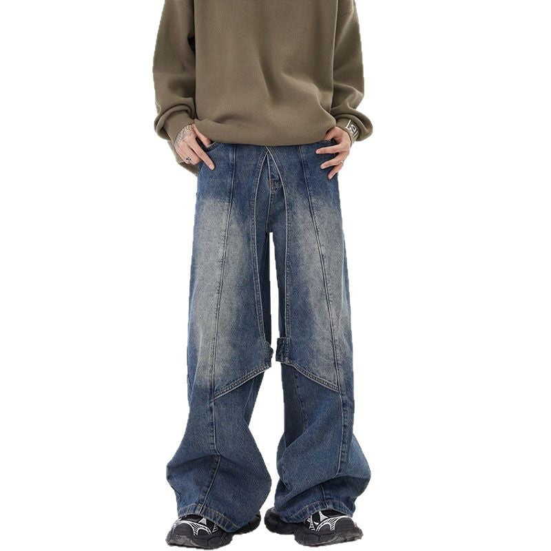 Cowboy Men's Old Washed Wide Leg Pants