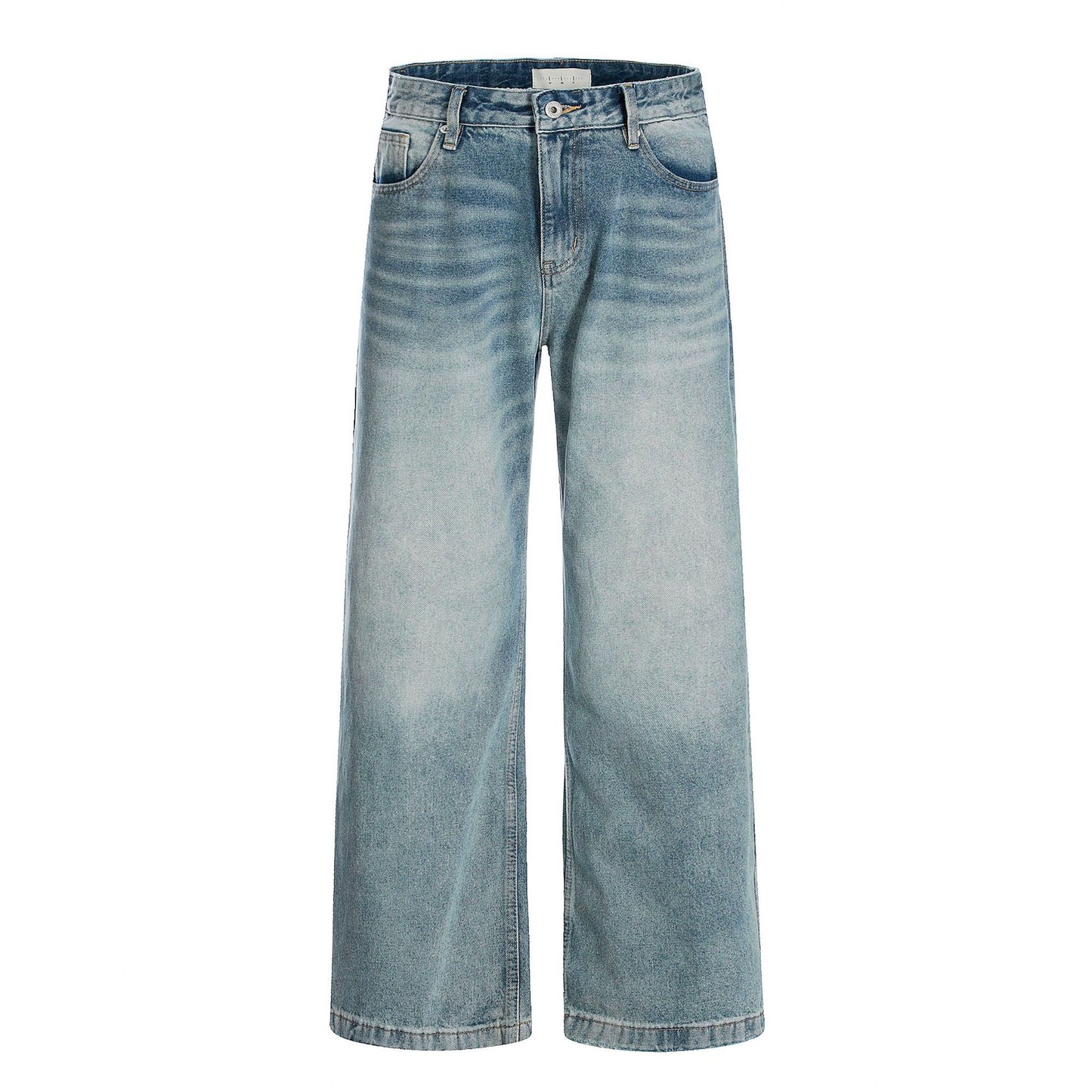 Unisex Blue Straight Jeans - Loose Fit