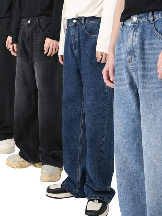 Premium Baggy Jeans with Pockets - Japanese Denim