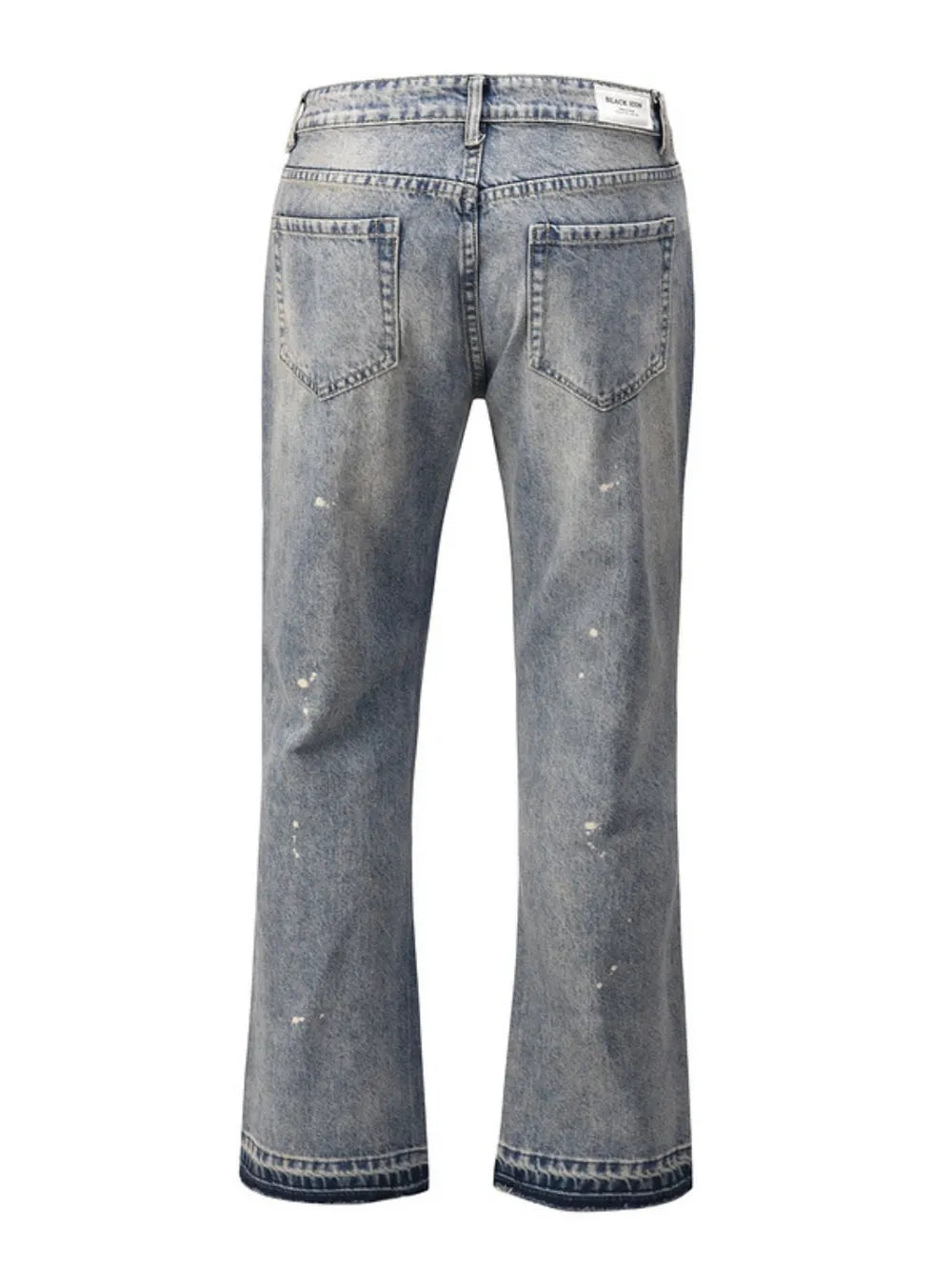 Men's Frayed Hem Bootcut Jeans - Premium Japanese Denim
