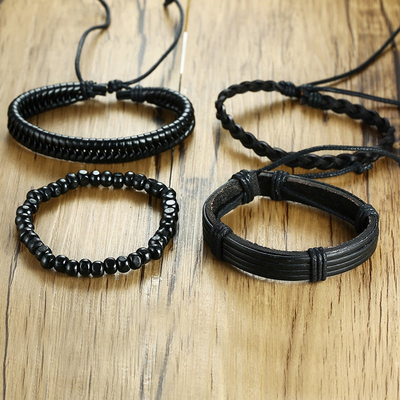 4pcs/Set Bohemian Bracelet Bangles - Adjustable Length