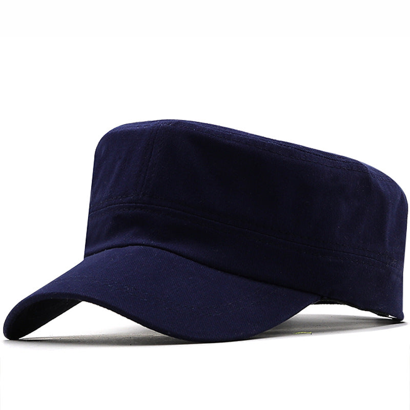 Simple Military Flat Cap - Solid Color
