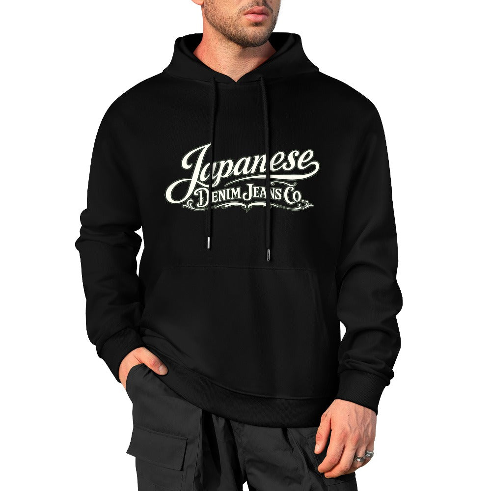 Japanese Denim Jeans Co Pure Cotton Hoodie - Black