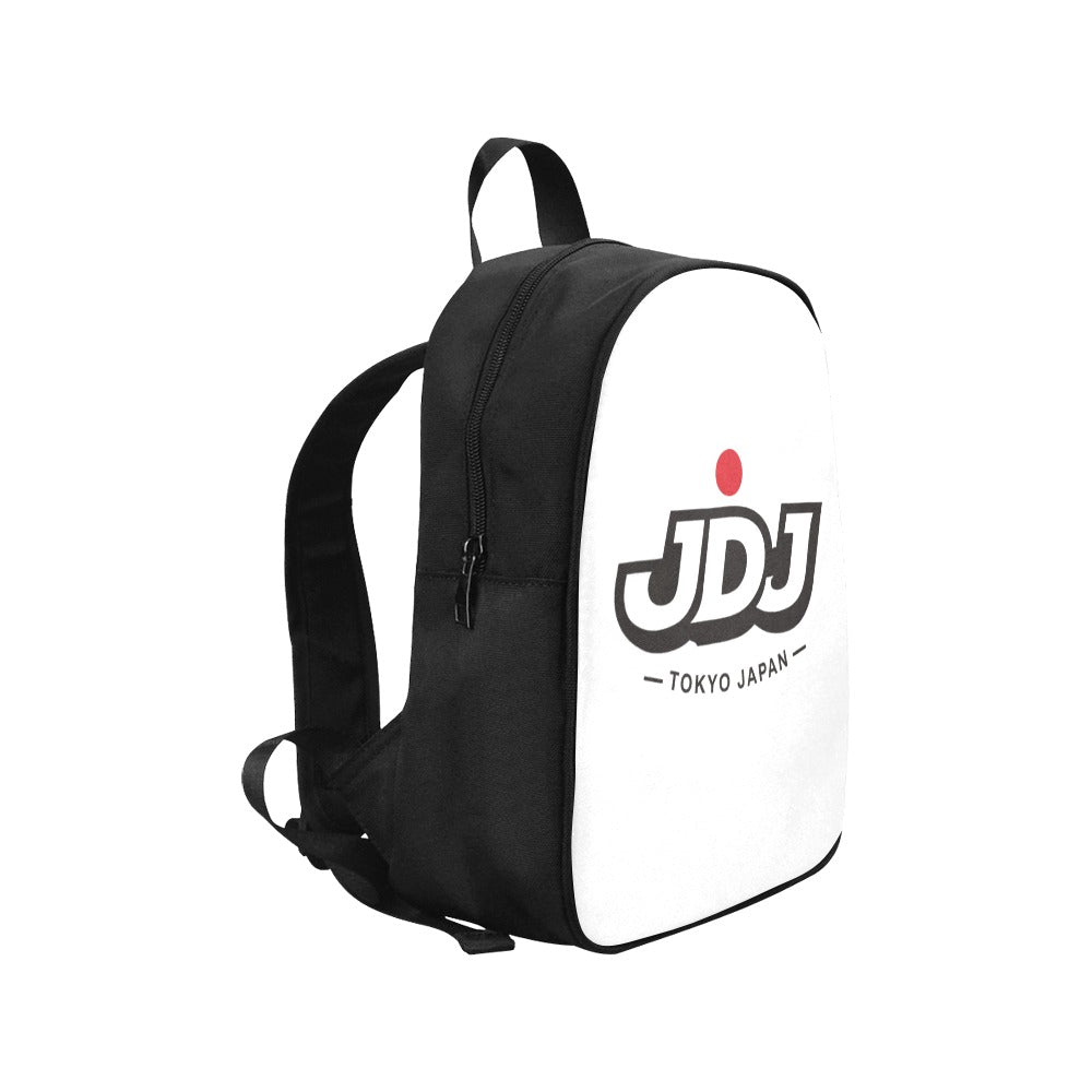 JDJ Logo Canvas Backpack Durable Cotton With Laptop Compartment