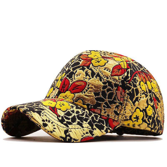 Baseball Caps with Embroidery Flower Designs