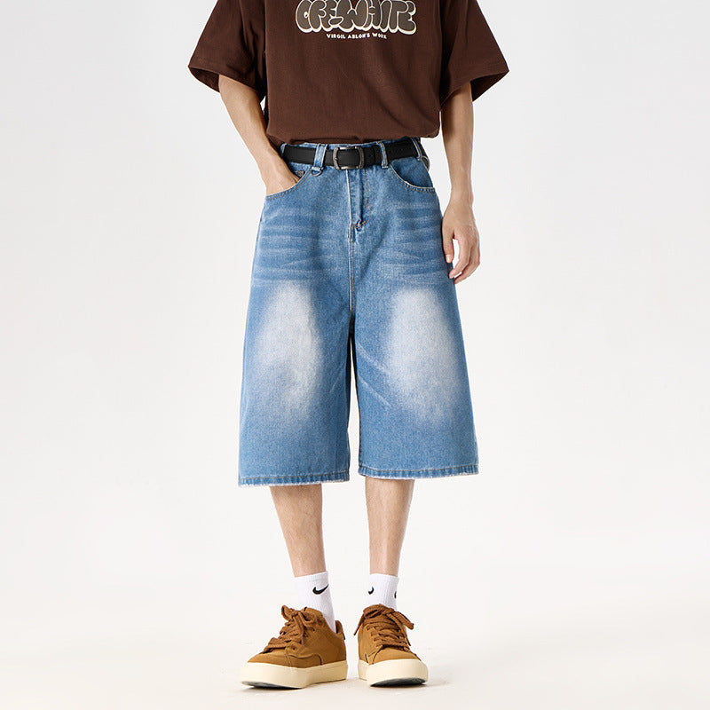 Casual Cropped Wide-Leg Pants with Relaxed Fit