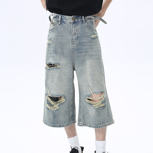 Premium Japanese Ripped Straight Leg Denim Pants