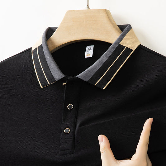 Casual Simple Lapel T-Shirt for Men