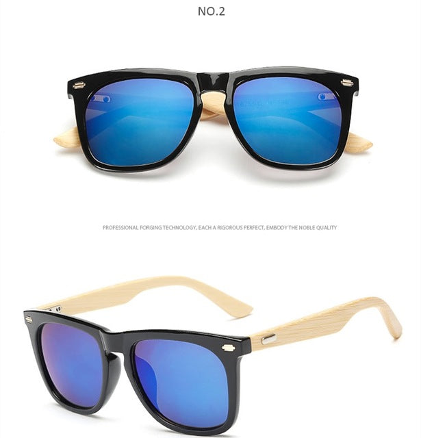 Rectangle Bamboo Wood Sunglasses