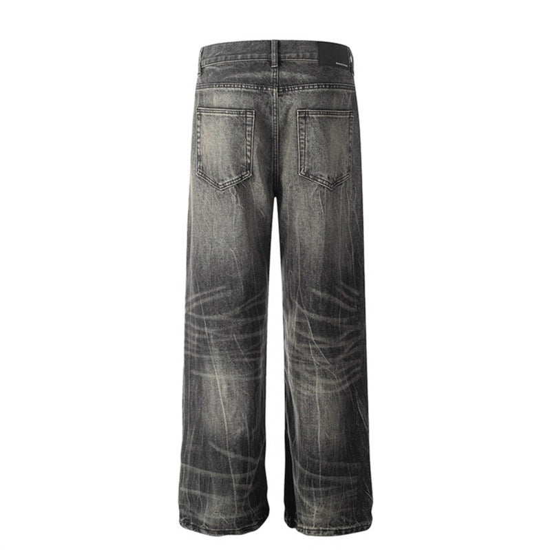 Premium Washed Denim Jeans - Modern