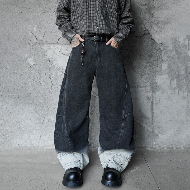 Retro Deconstructed Patchwork Designer Jeans