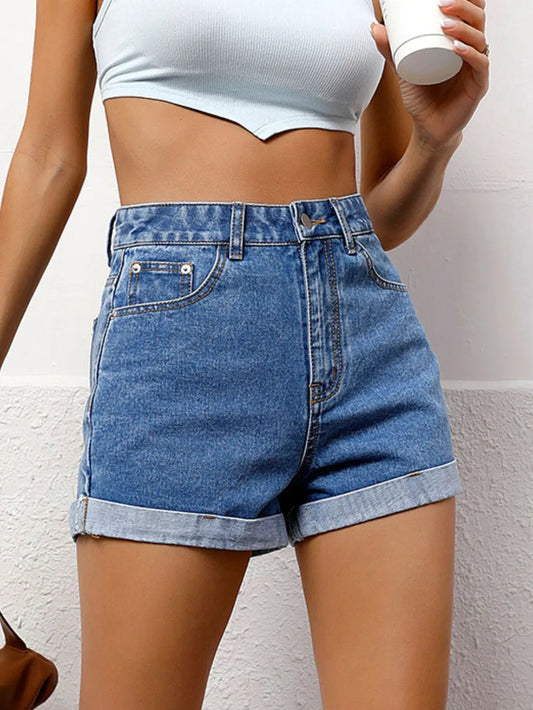 High Waist Denim Shorts