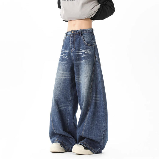 Spring New Loose Slimming Straight Leg Wide Leg Pants