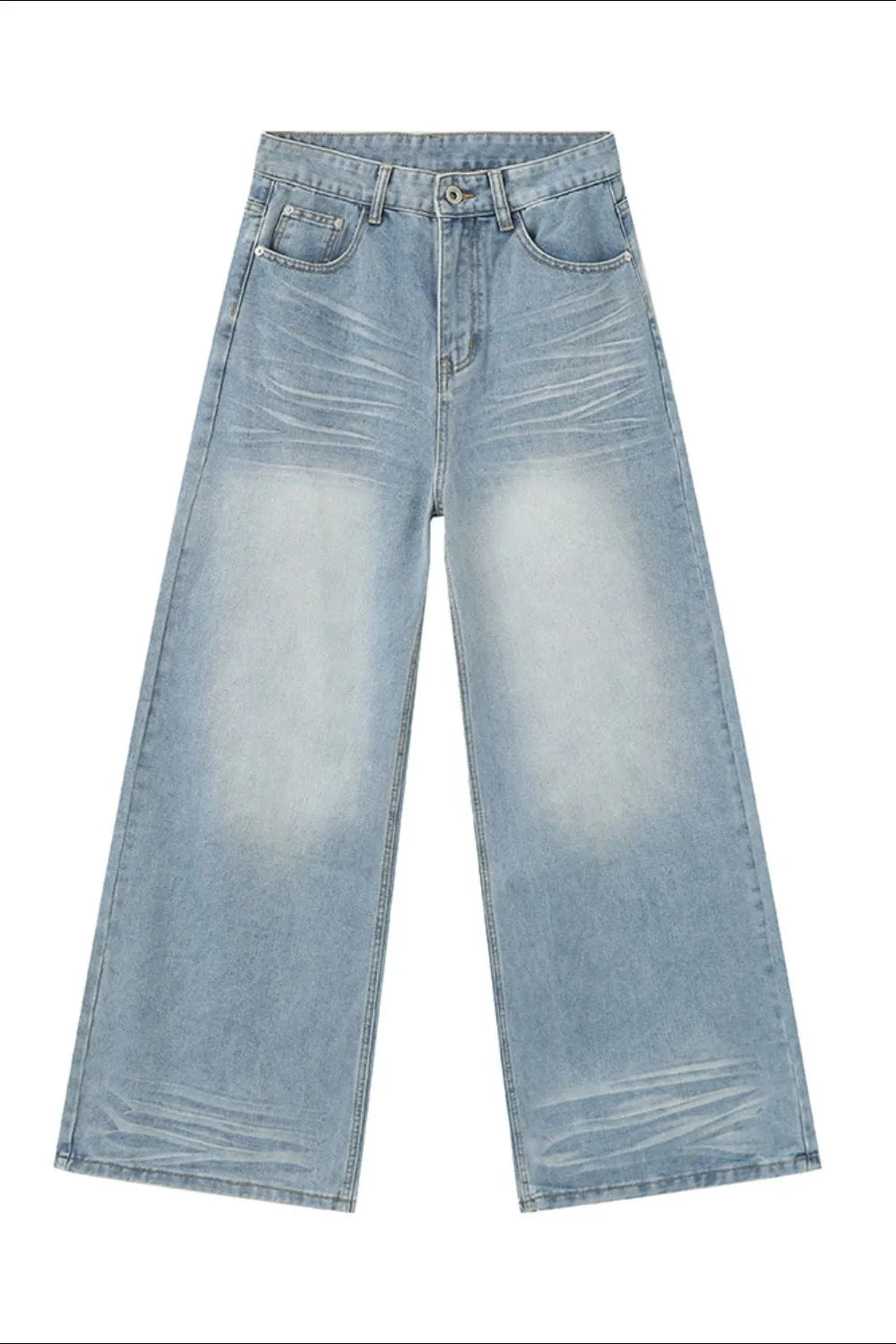 Premium Wide Leg Jeans with Pockets - Japanese Denim