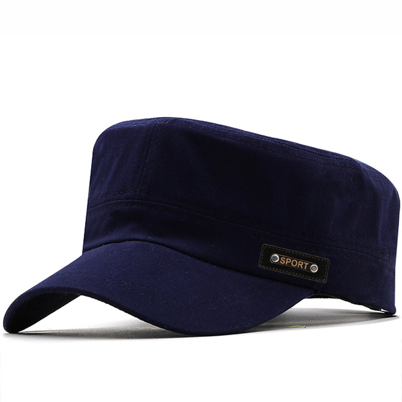Flat Top Military Cap - Solid Color