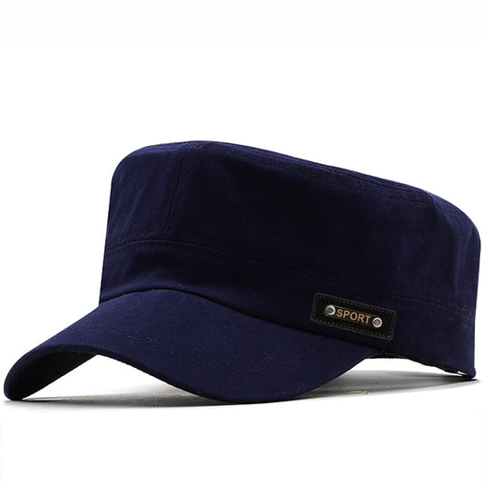 Flat Top Military Cap - Solid Color