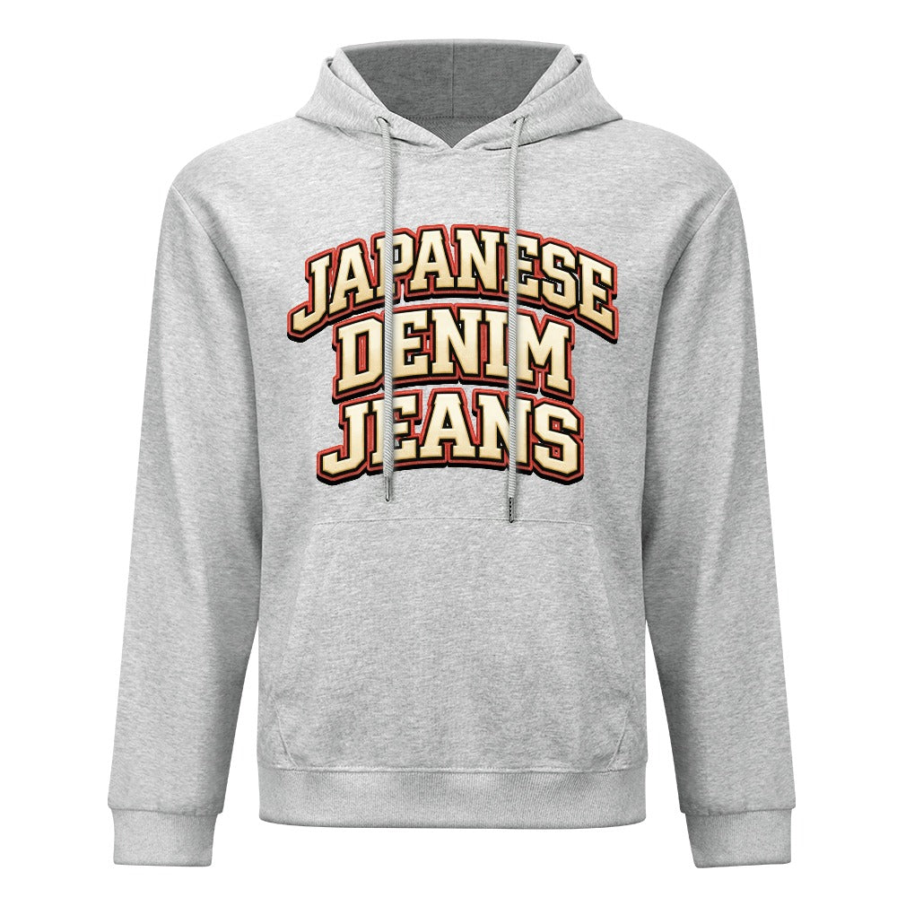 Japanese Denim Jeans University Hoodie - Gray