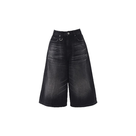 Women's Casual Loose Slimming Pear-Shaped Denim Mid-Length Trousers